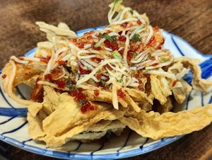 Crispy Tofu skin at De Loving Heart in 