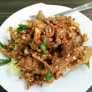 butter fried mushrooms (jamur goreng mentega) at Vege Restoran 素食館 in Batam