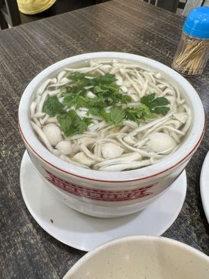 Herbal soup- quite a bit of msg but it’s good! #Veganuary at Vege Restoran 素食館 in Batam