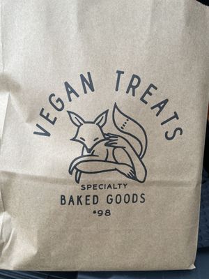 Cool logo at Vegan Treats Bakery in Bethlehem