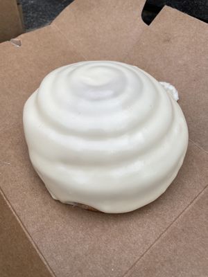 Cinnamon bun at Vegan Treats Bakery in Bethlehem