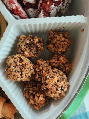 chocolate nut balls at Vegan Treats Bakery in Bethlehem