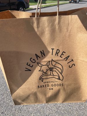 To go bag  at Vegan Treats Bakery in Bethlehem