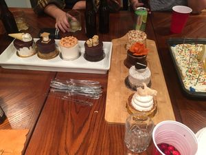 Assortment of cakes at Vegan Treats Bakery in Bethlehem