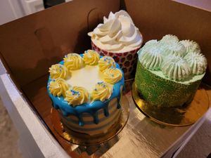 Mixed cakes at Vegan Treats Bakery in Bethlehem