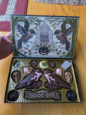 Ravens of the Night chocolate box at Vegan Treats Bakery in Bethlehem