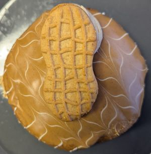 Fluffernutter doughnut at Vegan Treats Bakery in Bethlehem