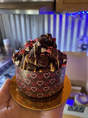 Gluten free peanut butter brownie chunk cheesecake   at Vegan Treats Bakery in Bethlehem