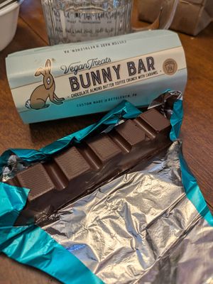 Bunny bar at Vegan Treats Bakery in Bethlehem