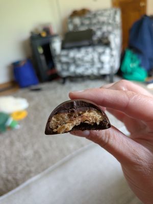 Peanut butter egg at Vegan Treats Bakery in Bethlehem