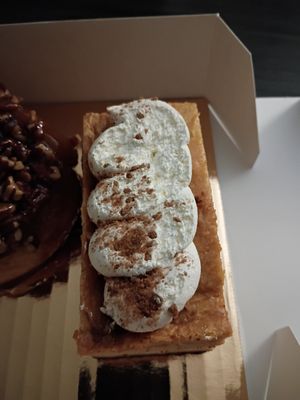 Pumpkin cheesecake bar at Vegan Treats Bakery in Bethlehem