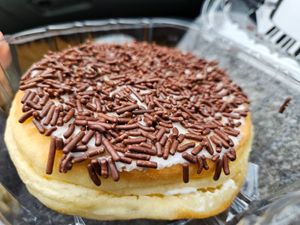 Cannoli donut at Vegan Treats Bakery in Bethlehem