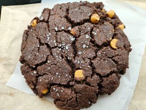 Chocolate caramel cookie at Vegan Treats Bakery in Bethlehem