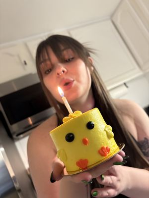 chicky cake - felt criminal eating it lol    at Vegan Treats Bakery in Bethlehem