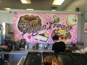 Sign at Vegan Treats Bakery in Bethlehem