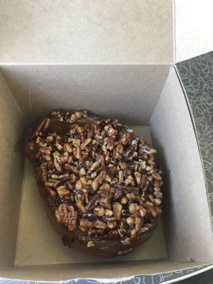 Pecan molasses cinnamon roll  at Vegan Treats Bakery in Bethlehem