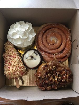 Delicious desserts from Vegan Treats!! They always are at the Veg Fest in Phoenixville and people wait over 30 mins in line to get their sweets!  at Vegan Treats Bakery in Bethlehem