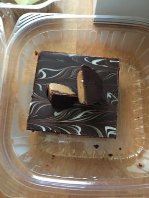 Peanut butter brownie at Vegan Treats Bakery in Bethlehem