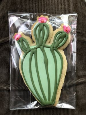 Cactus sugar cookie  at Vegan Treats Bakery in Bethlehem