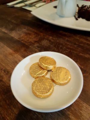 After meal chocolates at The Bear Cross in Bournemouth