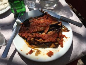 baked eggplant was soooo good! at Ta Fanaria in Nafplion