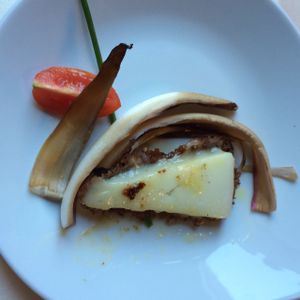 starter with goat cheese at Primorka Strunjan in Portoroz