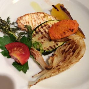 starter with grilled mediterranean vegetables at Primorka Strunjan in Portoroz