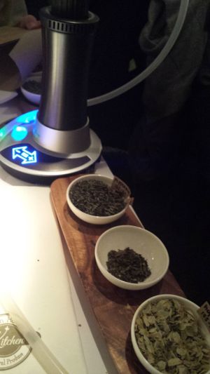 vaporizer + herbs at Green House Kitchen in Amsterdam