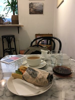 Tofu sandwich at Papu Cafe in Helsinki