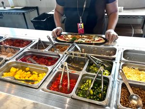 &pizza - Build your own pizza bar   at IAD - &pizza - CC in Dulles