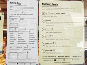 Summer menu 2019 at Hunters' Roots in Melbourne