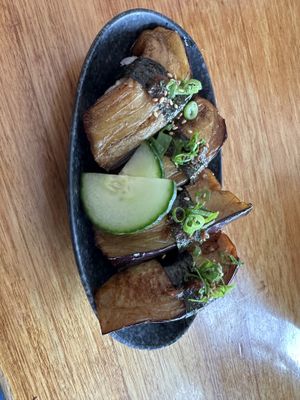 Nigiri eggplant   at Sush Track in Hobart