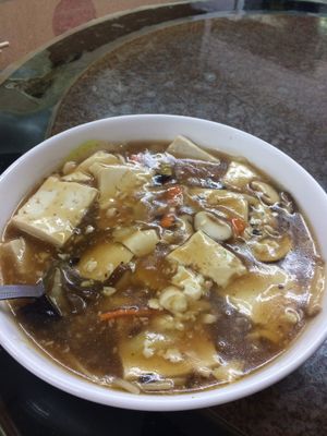 Tofu in black bean sauce at Shan Hu in Sun Moon Lake