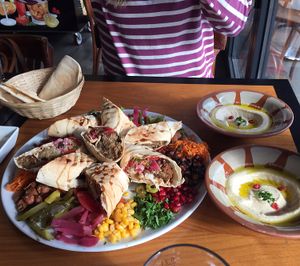 falafel plate  at Falafel Bejrut - Nowolipki in Warsaw
