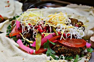 Falafel z serem wegański at Falafel Bejrut - Nowolipki in Warsaw