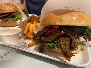 Teriyaki Seitan Burger at Krowarzywa in Krakow