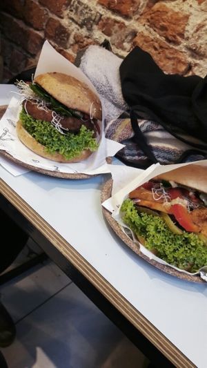 burgers at Krowarzywa in Krakow