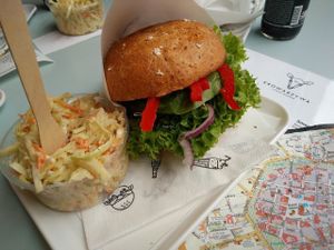 Burger time :) at Krowarzywa in Krakow