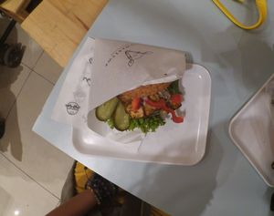 tofu burger  at Krowarzywa in Krakow