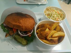 combo meal - massive portions! at Krowarzywa in Krakow