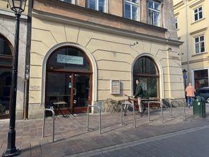 View from the outside at Krowarzywa in Krakow