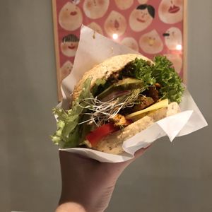 Tofu burger - so good! at Krowarzywa in Krakow