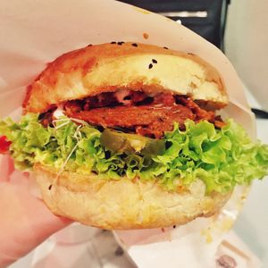 pastrami burger - recommended! at Krowarzywa in Krakow