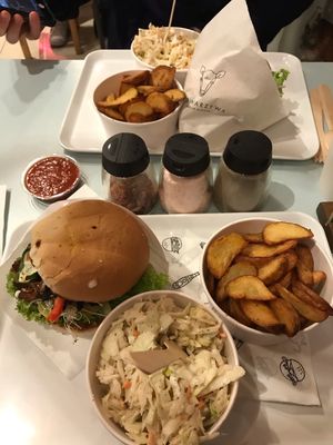 2 huge meal deals for 50 szloty! at Krowarzywa in Krakow