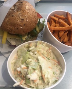 Coleslaw is sooooo good and huge portion. at Krowarzywa in Krakow