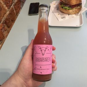 Rhubarb drink at Krowarzywa in Krakow