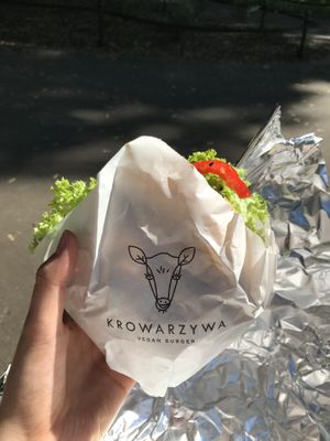 Burger at Krowarzywa in Krakow