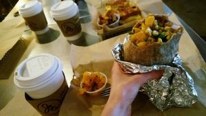 burrito on wheat at Java Burrito in Hilton Head Island