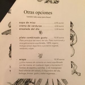 set menu of the day at Gustu Bilbao in Bilbao