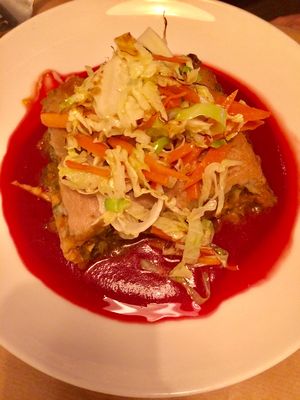 Tempeh lasagna  at Gustu Bilbao in Bilbao